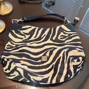 Dooney & Bourke Zebra Hobo Bag - Black and White